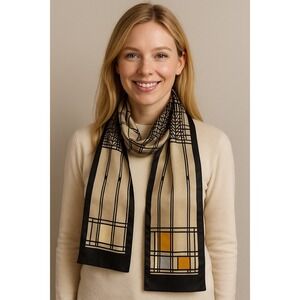 Vintage 1984 Frank Lloyd‎ Wright Tree of Life Silk Museum Art Scarf